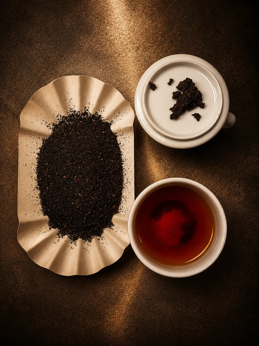 Blend 02, loose leaf and brewed cup